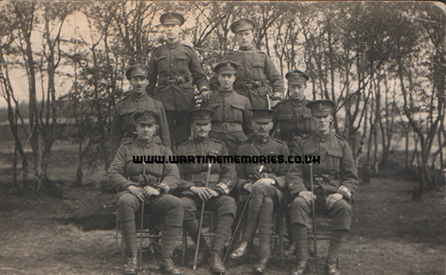 William is seated 2nd right in 1918